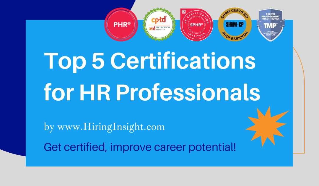 Top 5 Certifications for HR Professionals